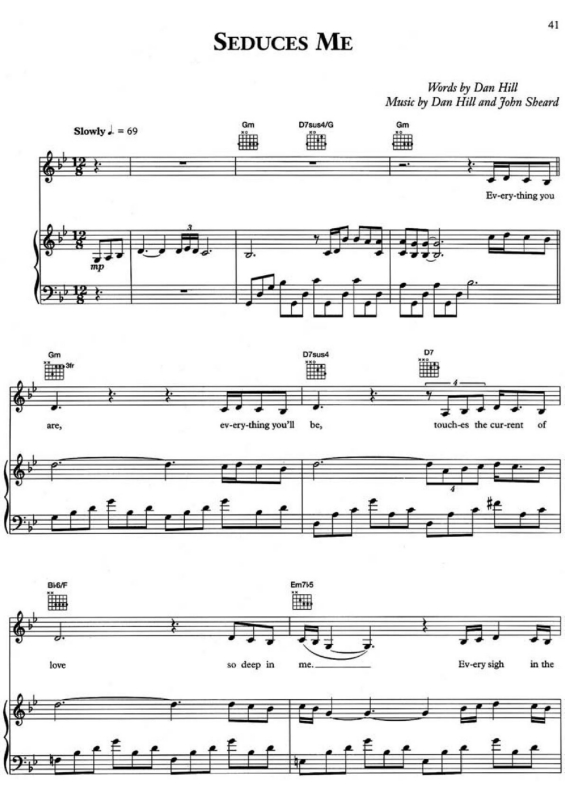 Partitura da música Seduces Me