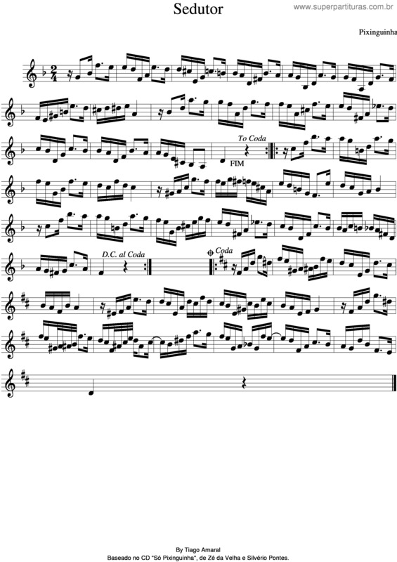 Partitura da música Sedutor