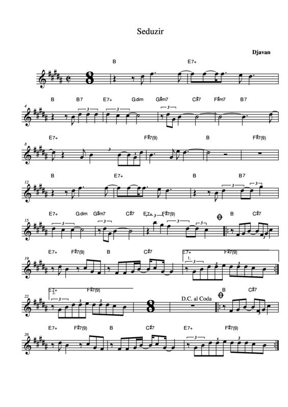 Partitura da música Seduzir v.2