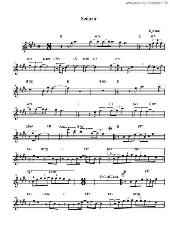 Partitura da música Seduzir v.4