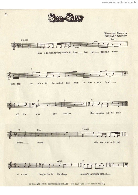 Partitura da música See-saw v.2
