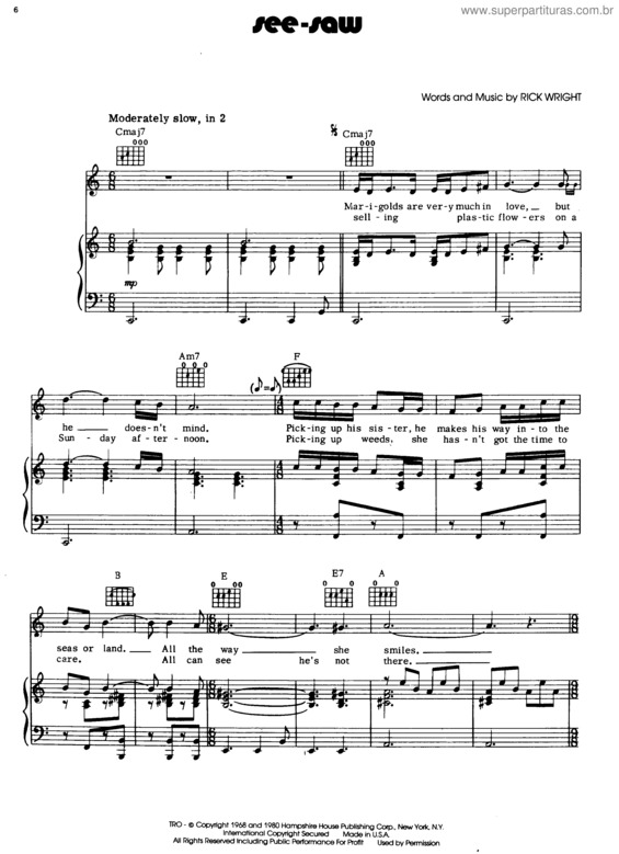 Partitura da música See-saw v.3