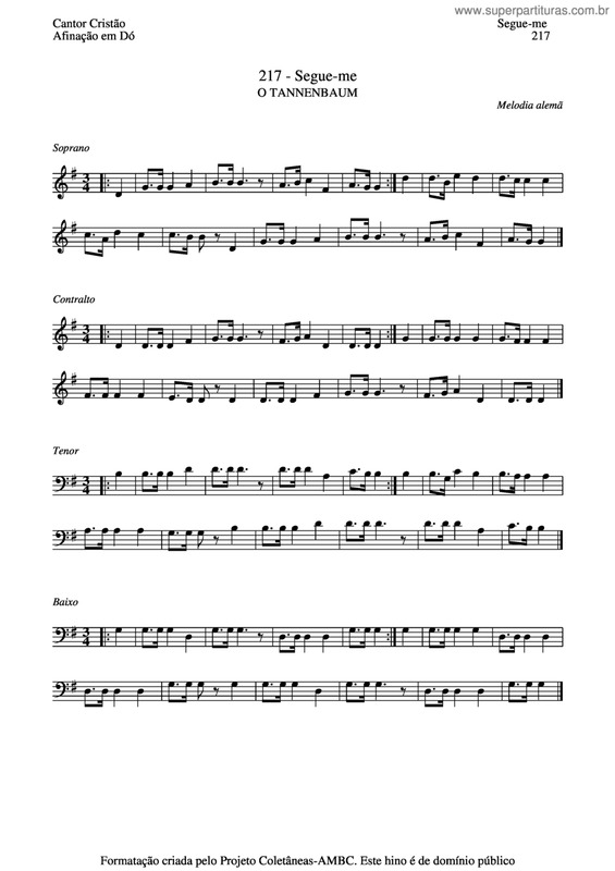 Partitura da música Segue-Me v.3