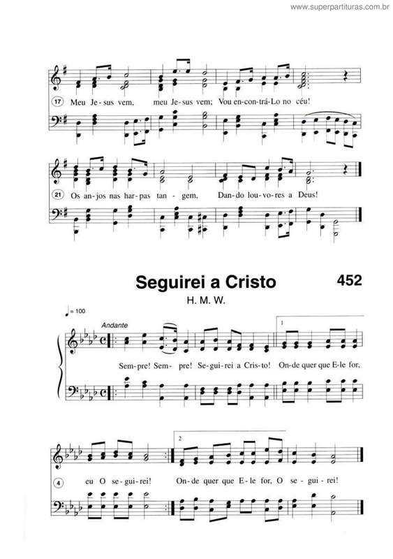 Partitura da música Seguirei A Cristo