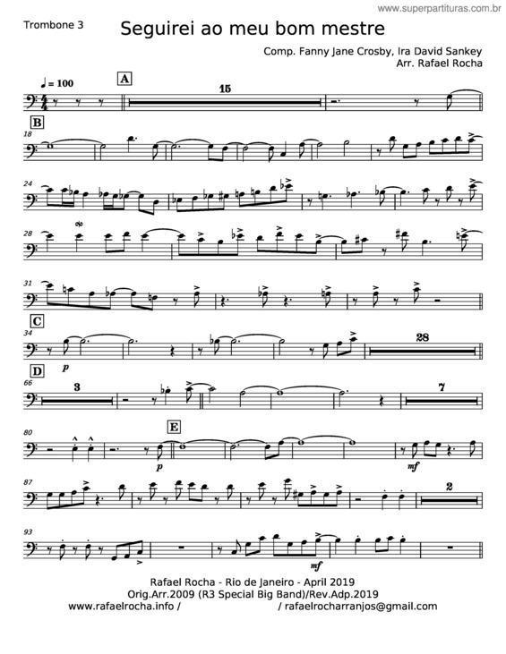 Partitura da música Seguirei Ao Meu Bom Mestre – William J. Kirkpatrick v.2
