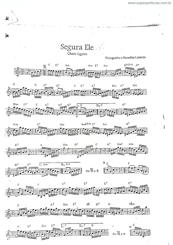 Partitura da música Segura Ele v.10