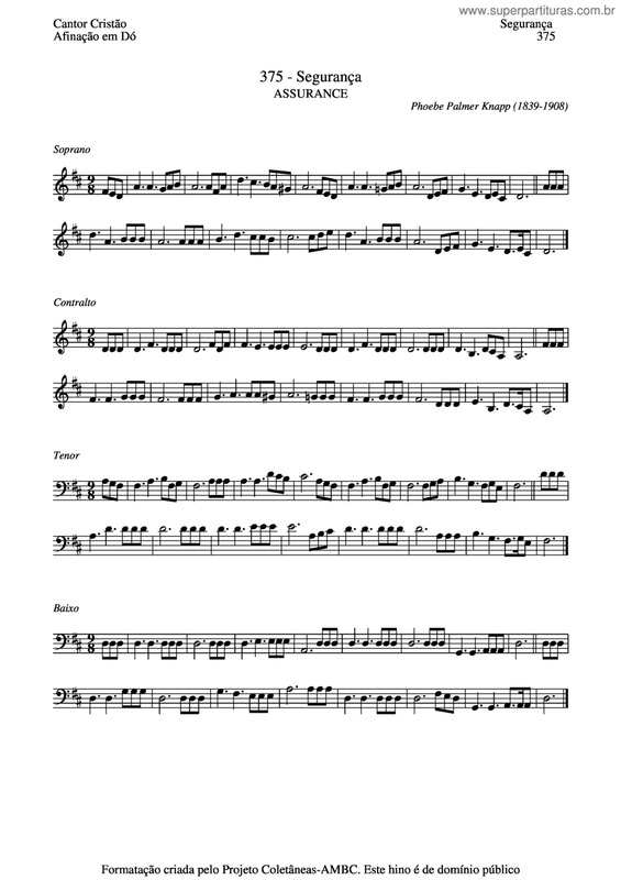 Partitura da música Segurança v.3