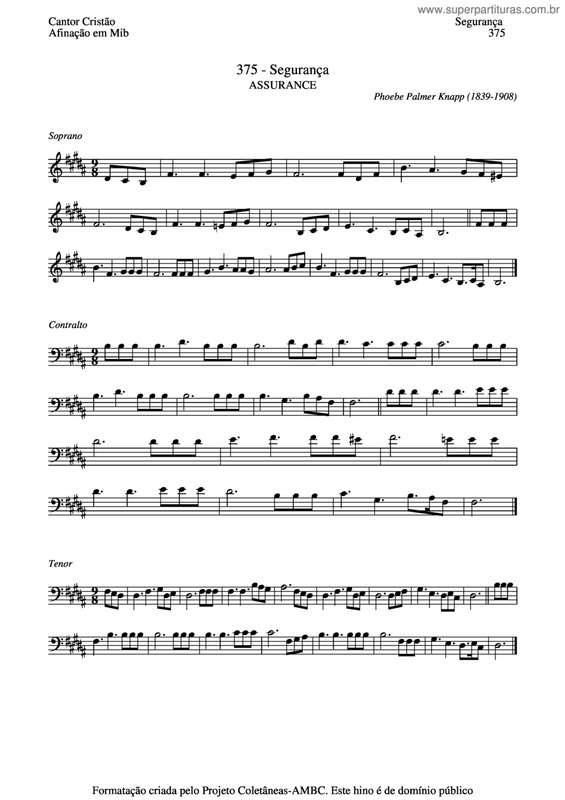 Partitura da música Segurança v.5