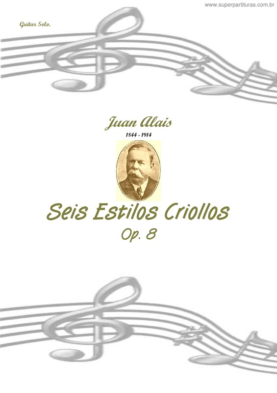 Partitura da música Seis Estilos Criollos