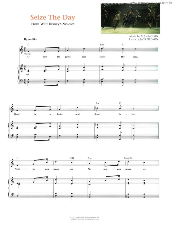 Partitura da música Seize The Day