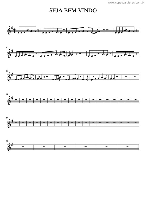 Partitura da música Seja Bem Vindo Iceavip