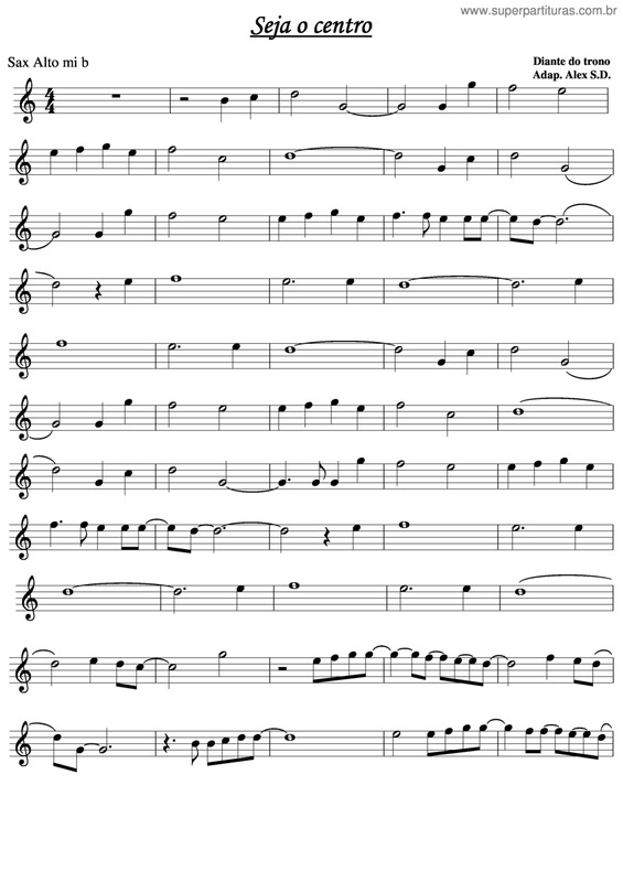 Partitura da música Seja o Centro v.3