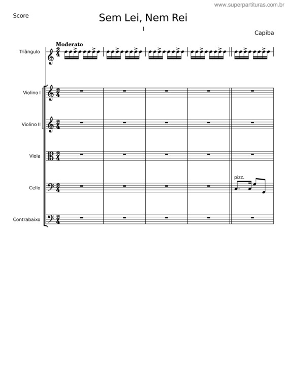 Partitura da música Sem Lei, Nem Rei – Capiba