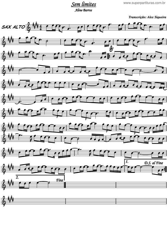 Partitura da música Sem Limites v.2