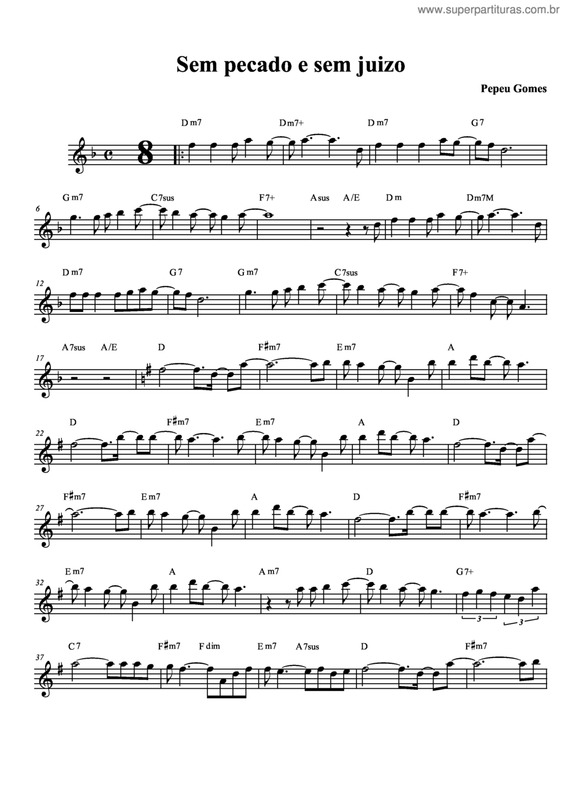 Partitura da música Sem Pecado E Sem Juizo v.2