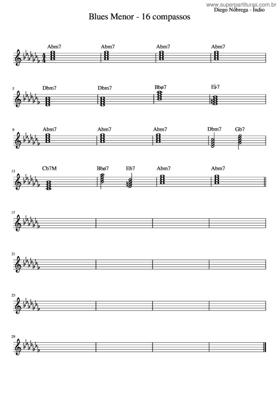 Partitura da música Sem Título v.14
