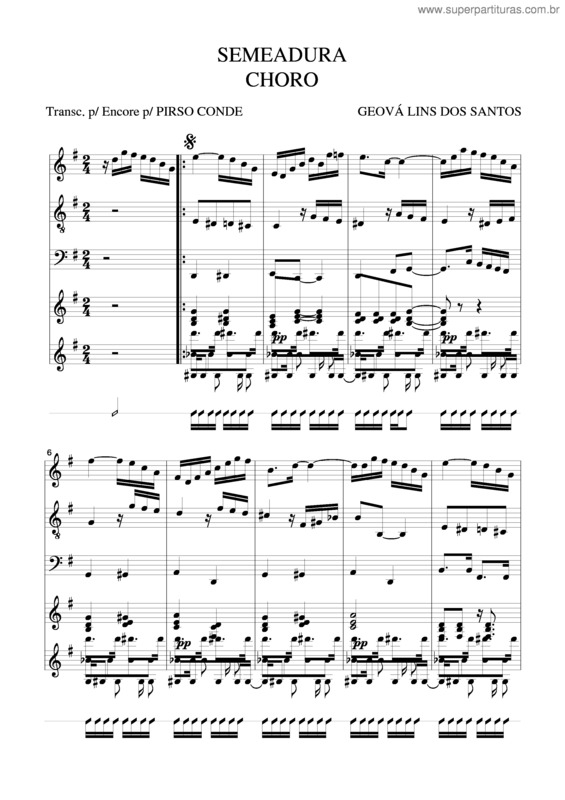 Partitura da música Semeadura v.3