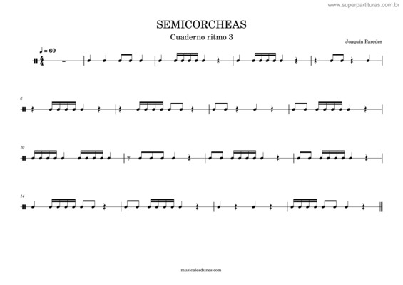 Partitura da música Semicorcheas.Mscz v.2