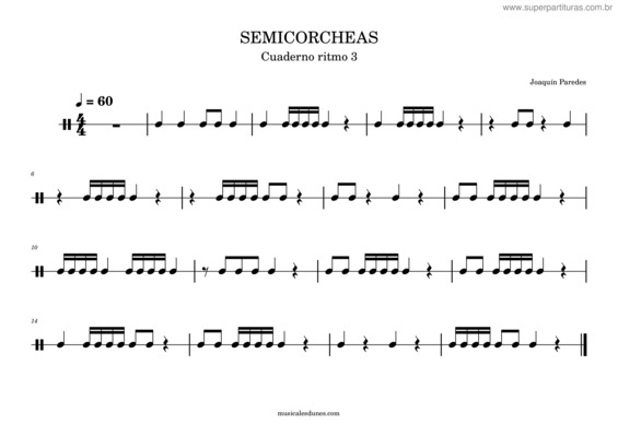 Partitura da música Semicorcheas.Mscz