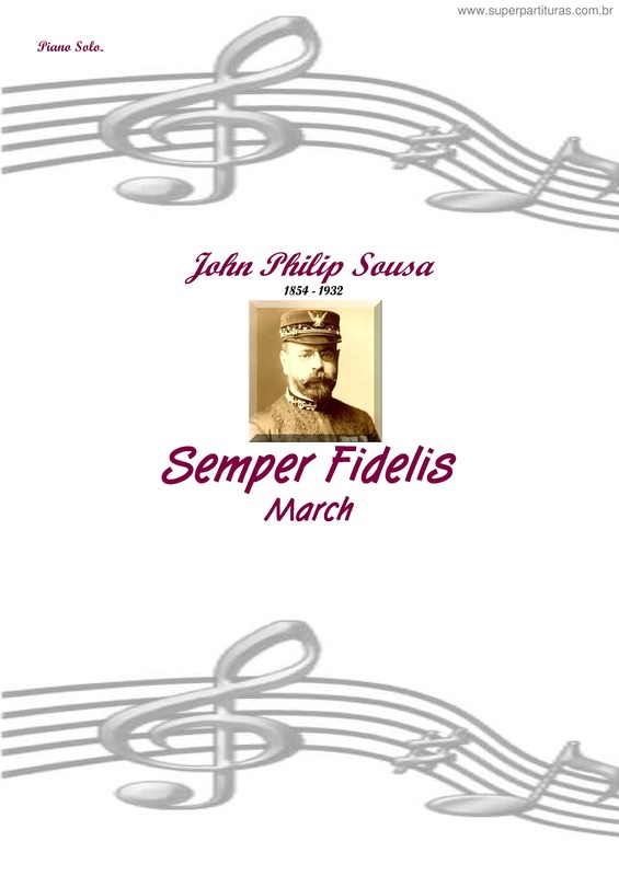 Partitura da música Semper Fidelis