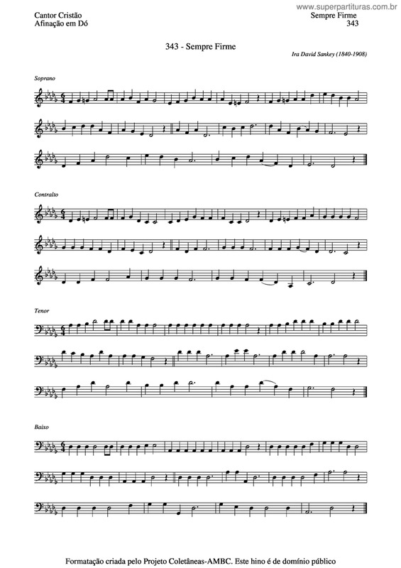 Partitura da música Sempre Firme v.2