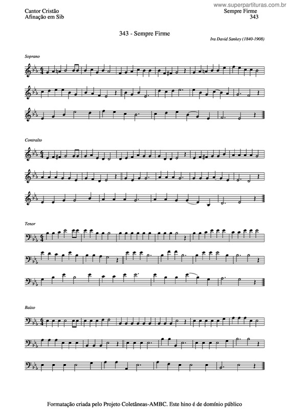 Partitura da música Sempre Firme v.3