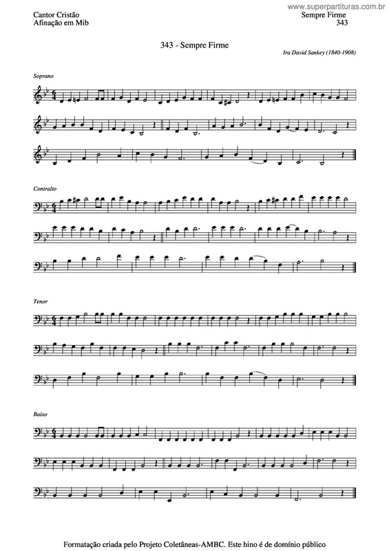 Partitura da música Sempre Firme v.4