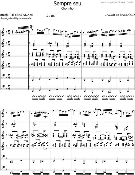 Partitura da música Sempre Seu v.2