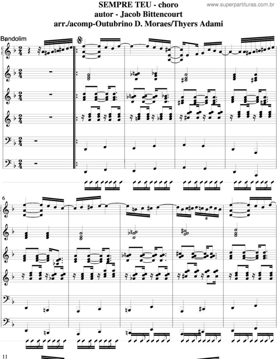 Partitura da música Sempre Teu v.4