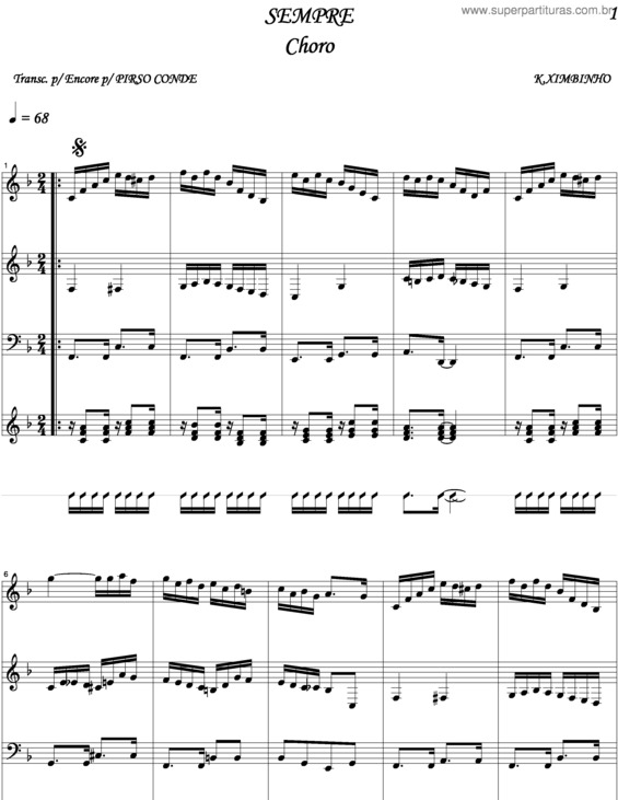 Partitura da música Sempre v.3