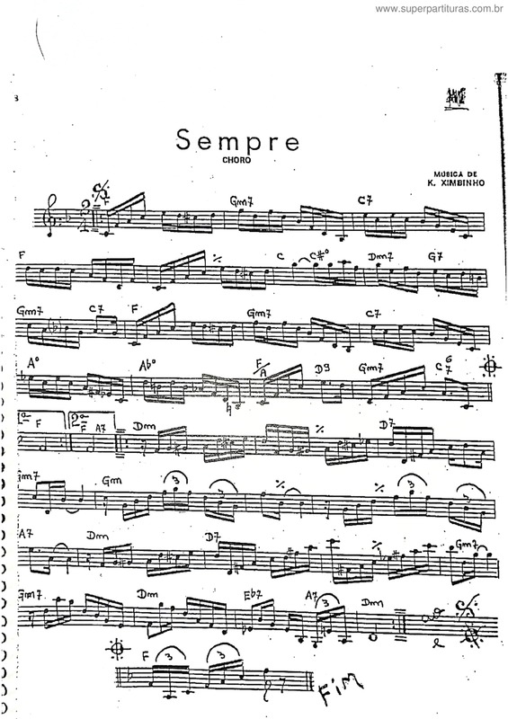 Partitura da música Sempre v.4