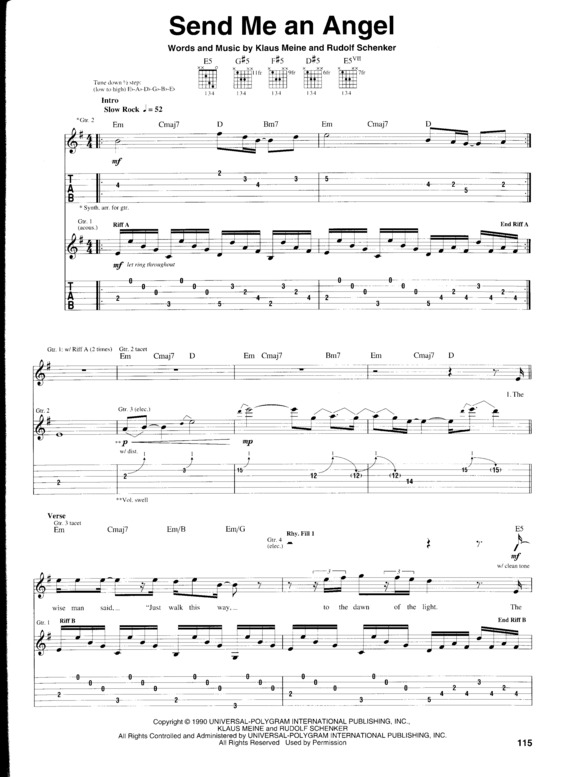 Partitura da música Send Me An Angel