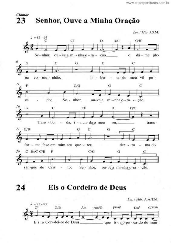 Partitura da música Senhor, Ouve A Minha Oração