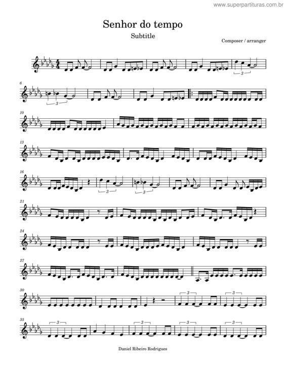 Partitura da música Senhor Do Tempo v.2