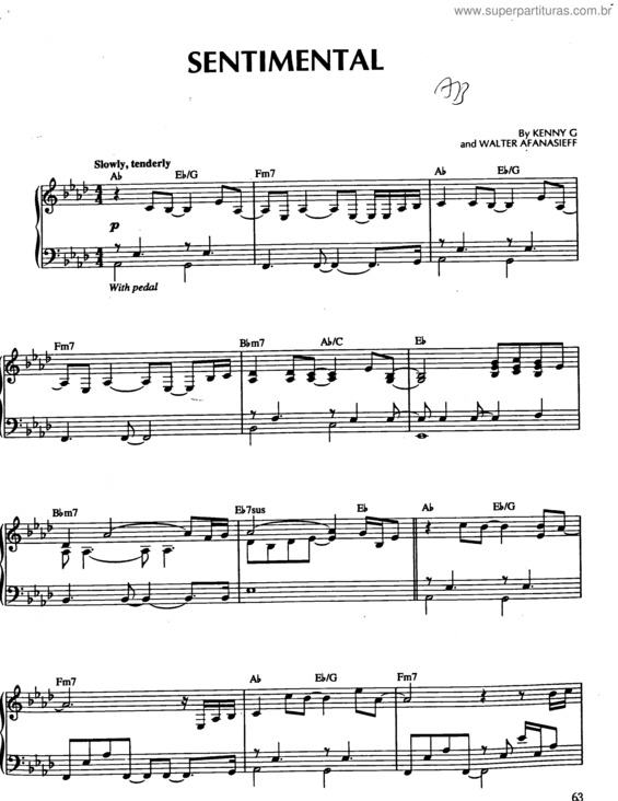 Partitura da música Sentimental v.14