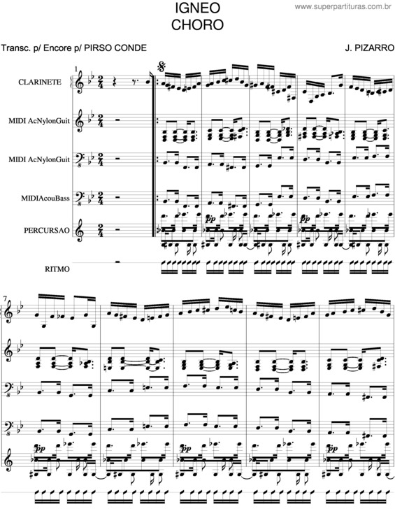 Partitura da música Sentimental v.6