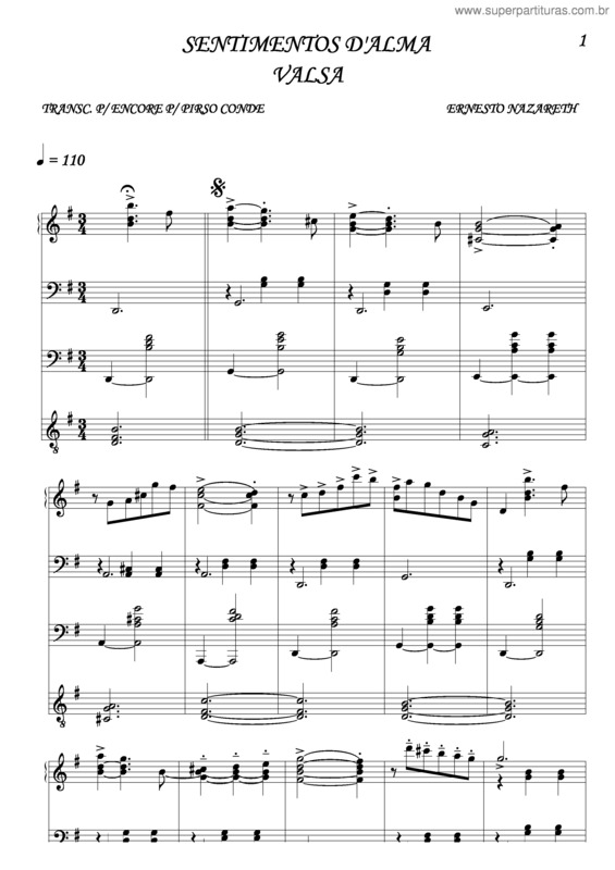 Partitura da música Sentimentos D`Alma v.2