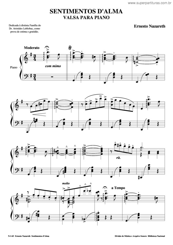 Partitura da música Sentimentos D`Alma v.3