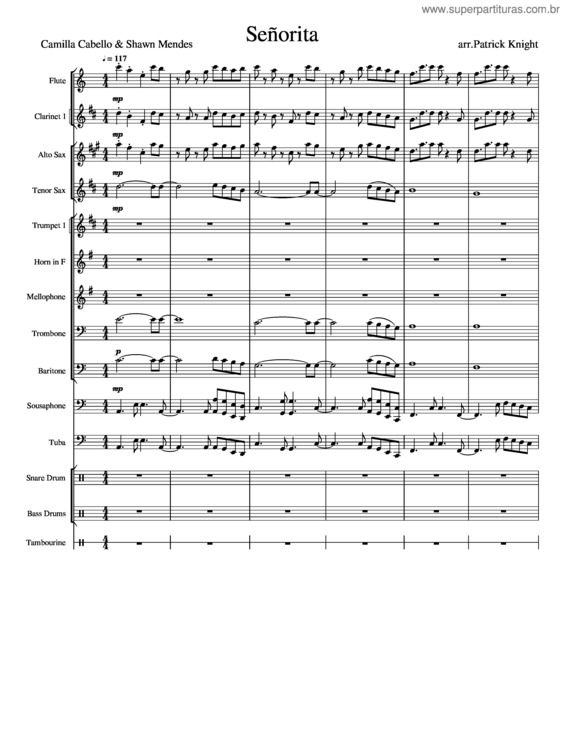 Partitura da música Seorita Camila Cabello