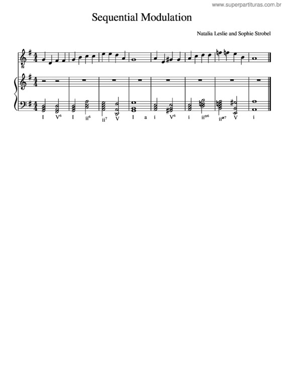 Partitura da música Sequential Modulation