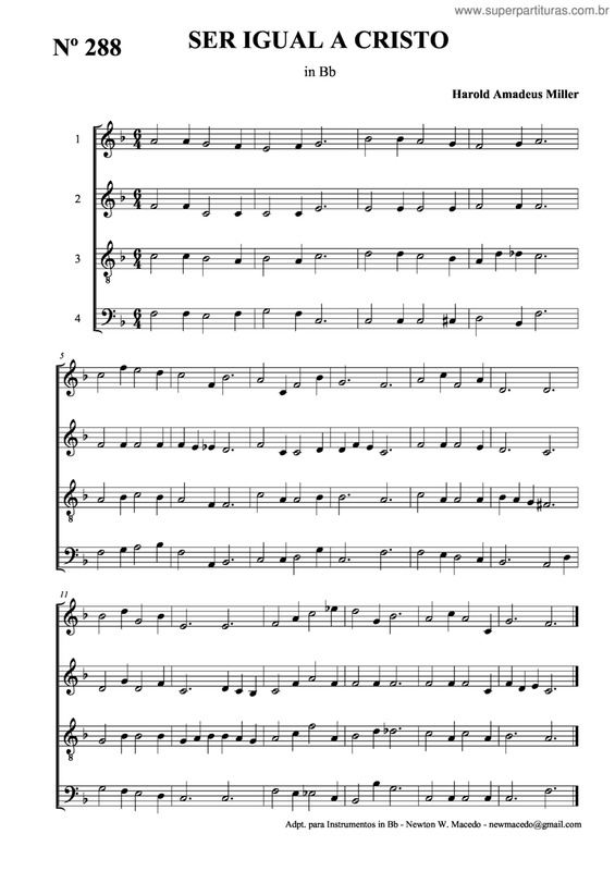 Partitura da música Ser Igual A Cristo v.2