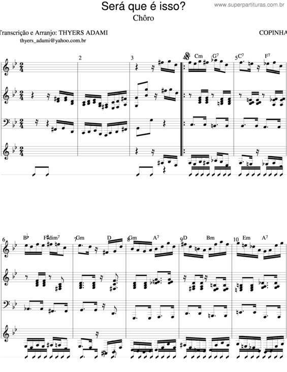 Partitura da música Será Que É Isso v.2