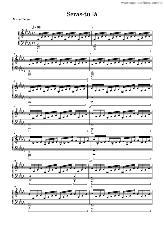 Partitura da música Seras Tu Là ?