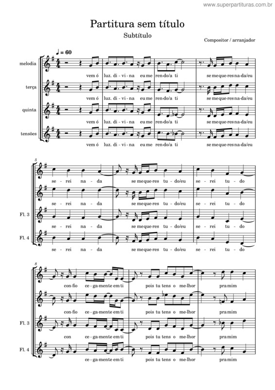 Partitura da música Serei Tudo – Shalom
