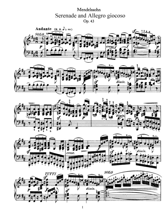 Partitura da música Serenade and Allegro Giocoso