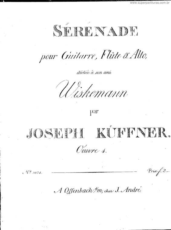 Partitura da música Serenade v.12