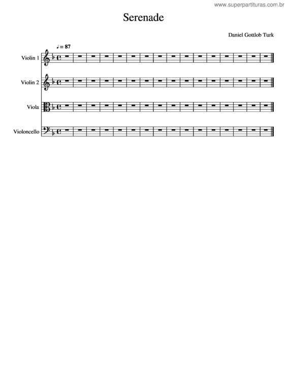 Partitura da música Serenade v.18