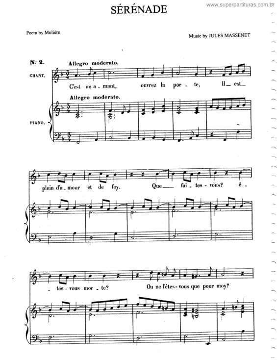 Partitura da música Sérénade v.4