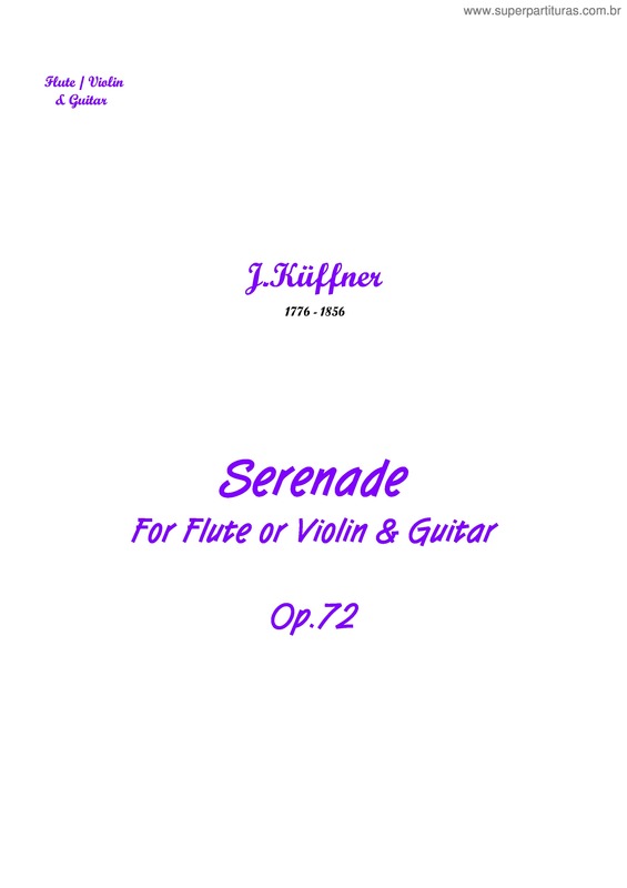 Partitura da música Serenade v.6