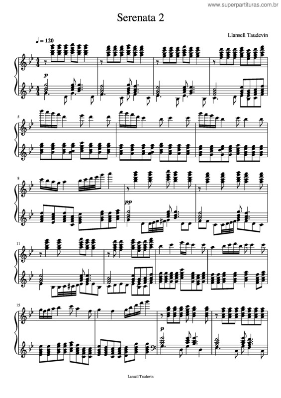 Partitura da música Serenata 2